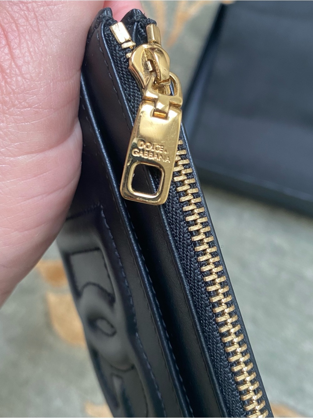 Dolce & Gabbana DG Embossed Leather Zip Card Case - Picture 6 of 8
